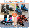 Roller Blades Combo |  Light-Up Skates for Kids, Youth - Xino Sports