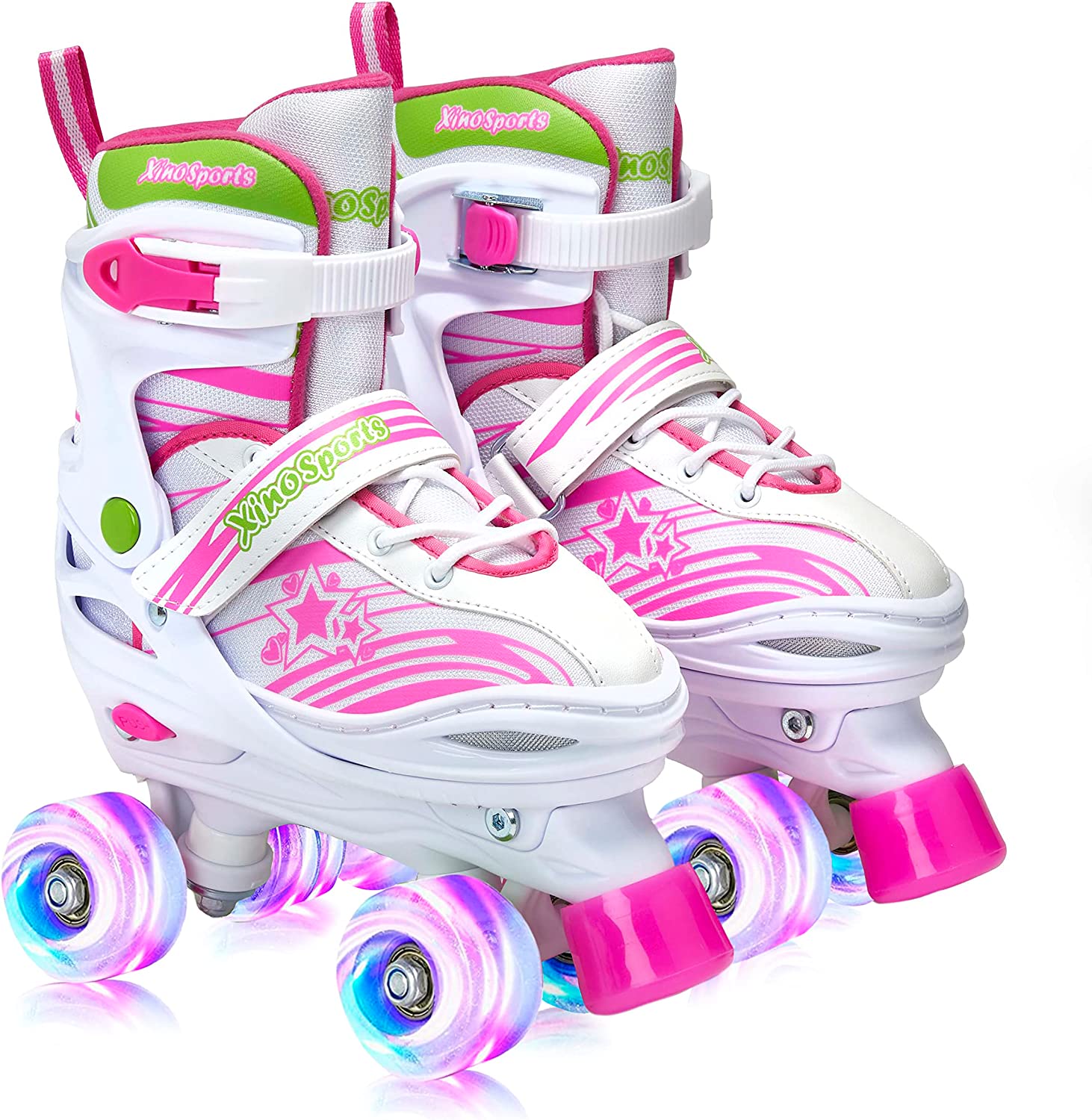 Kids Roller Skates Adjustable Roller Skates with Light Up Wheels for Kids,  Beginner, Girls, Boys Outdoor Roller Skating for Toddlers, Skating Shoes