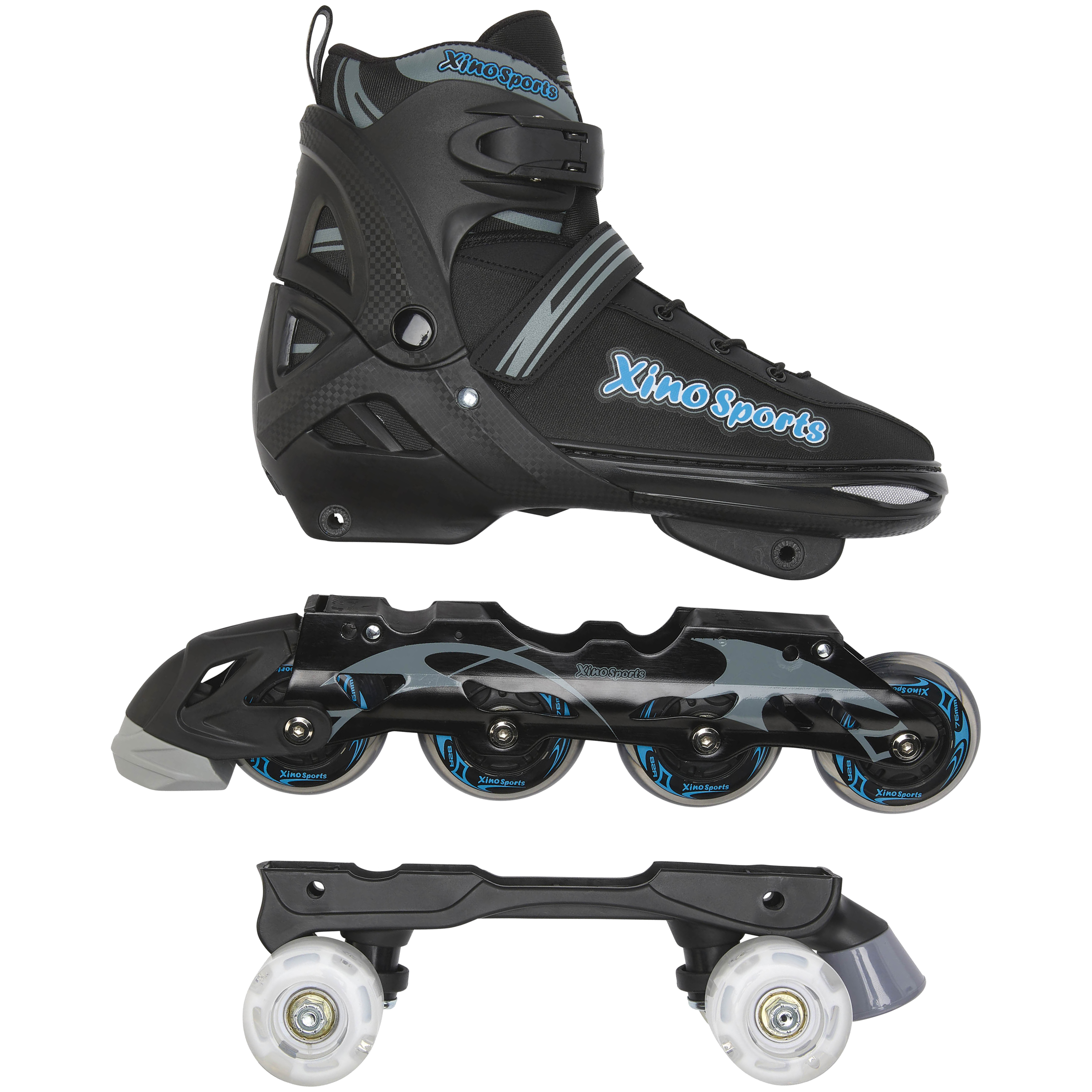 2 in 1 Roller Skates and Inline Skates Combo