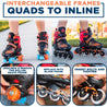 Inline Skates Combo |  Light-Up Skates for Kids, Youth - Xino Sports