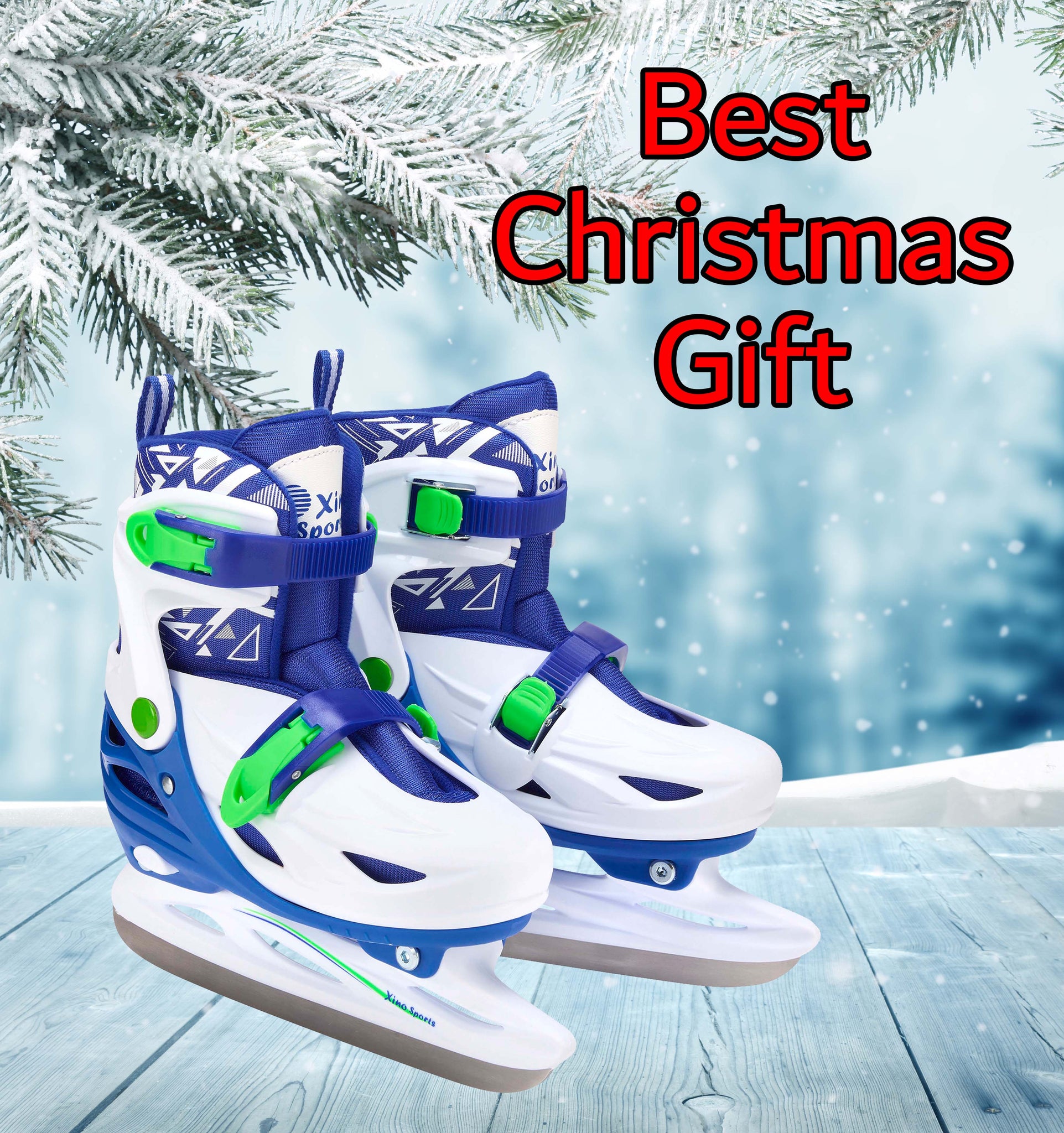 Adjustable Ice Skates For Kids | Reinforced Ankle Support - Xino Sports