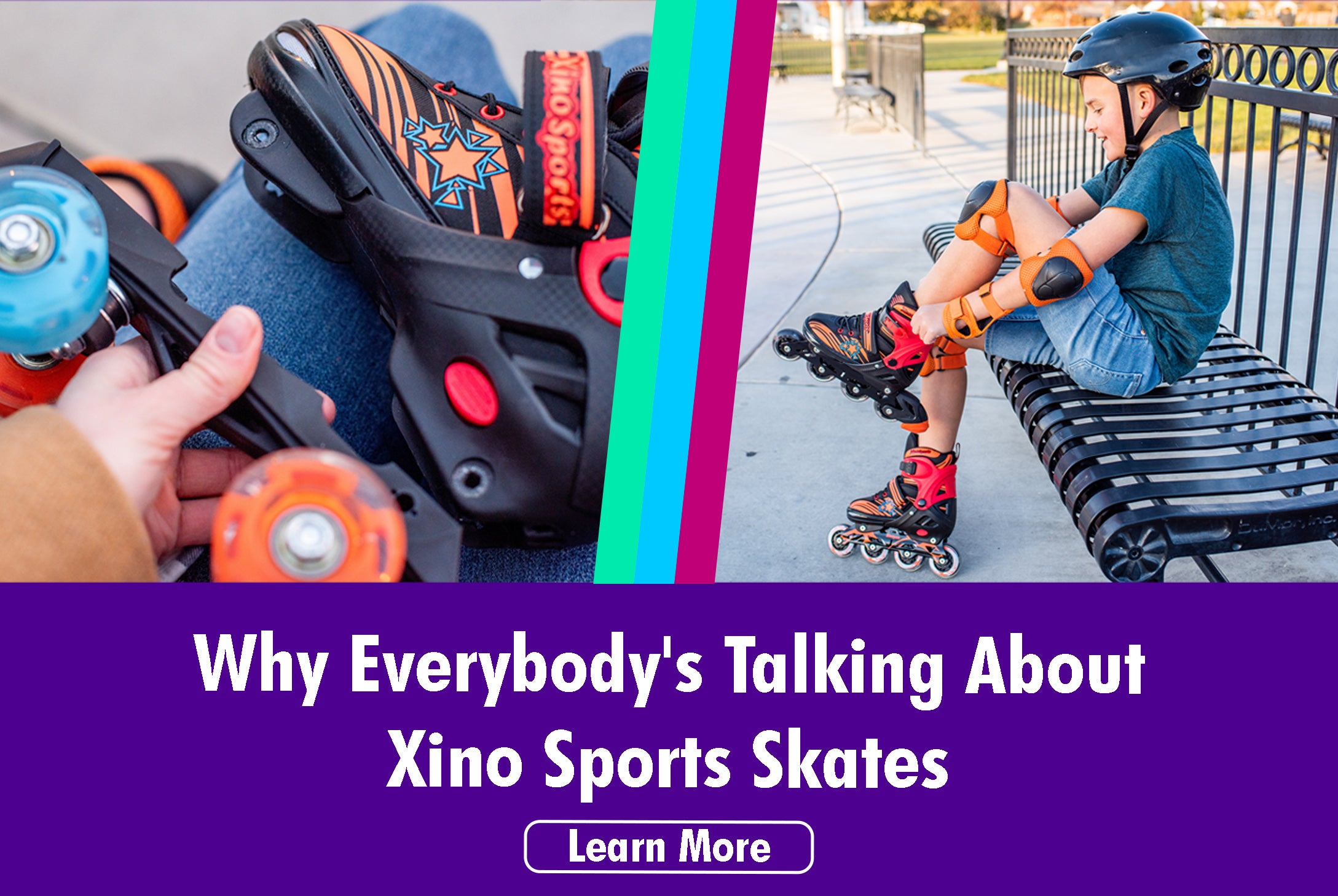 Xino Sports 2 in 1 Roller Skates and Inline Skates Combo