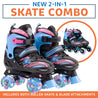 Quad Skates, Roller Blades Combo | Adjustable | Kids, Youth - Xino Sports