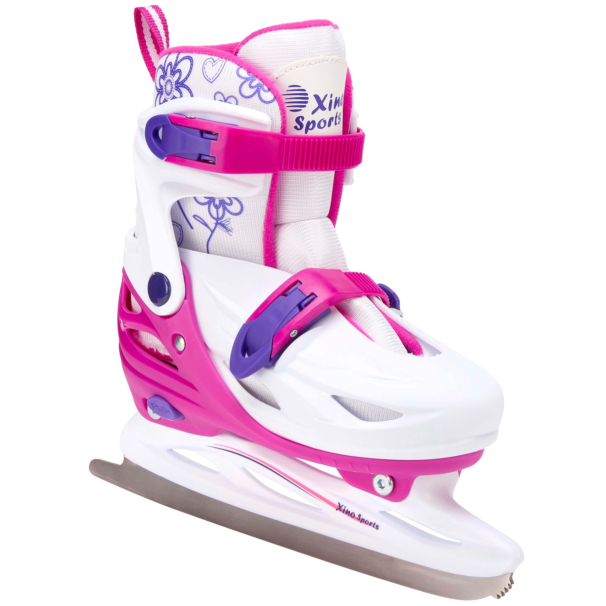 Girls Ice Skates | Adjustable | Reinforced Ankle Support and Padding | Xino Sports - Xino Sports