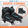 2 in 1 Combo rollerblades and roller skates - Xino Sports