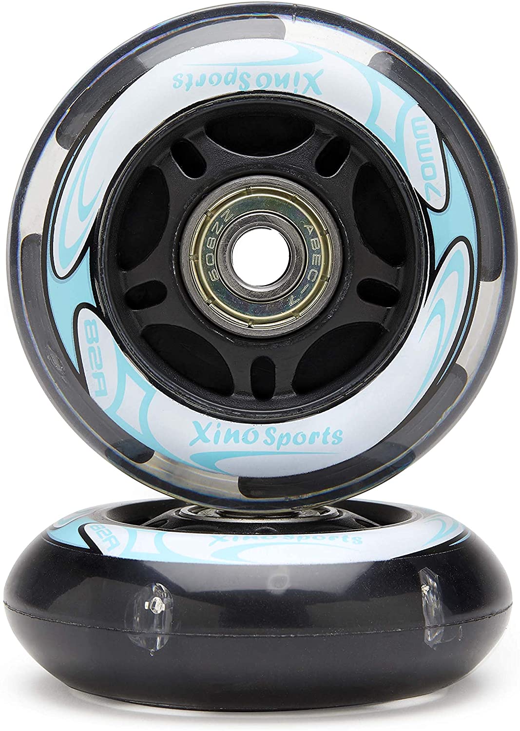Pack of 2 (Aqua) Roller Blade Replacement Wheels - Xino Sports