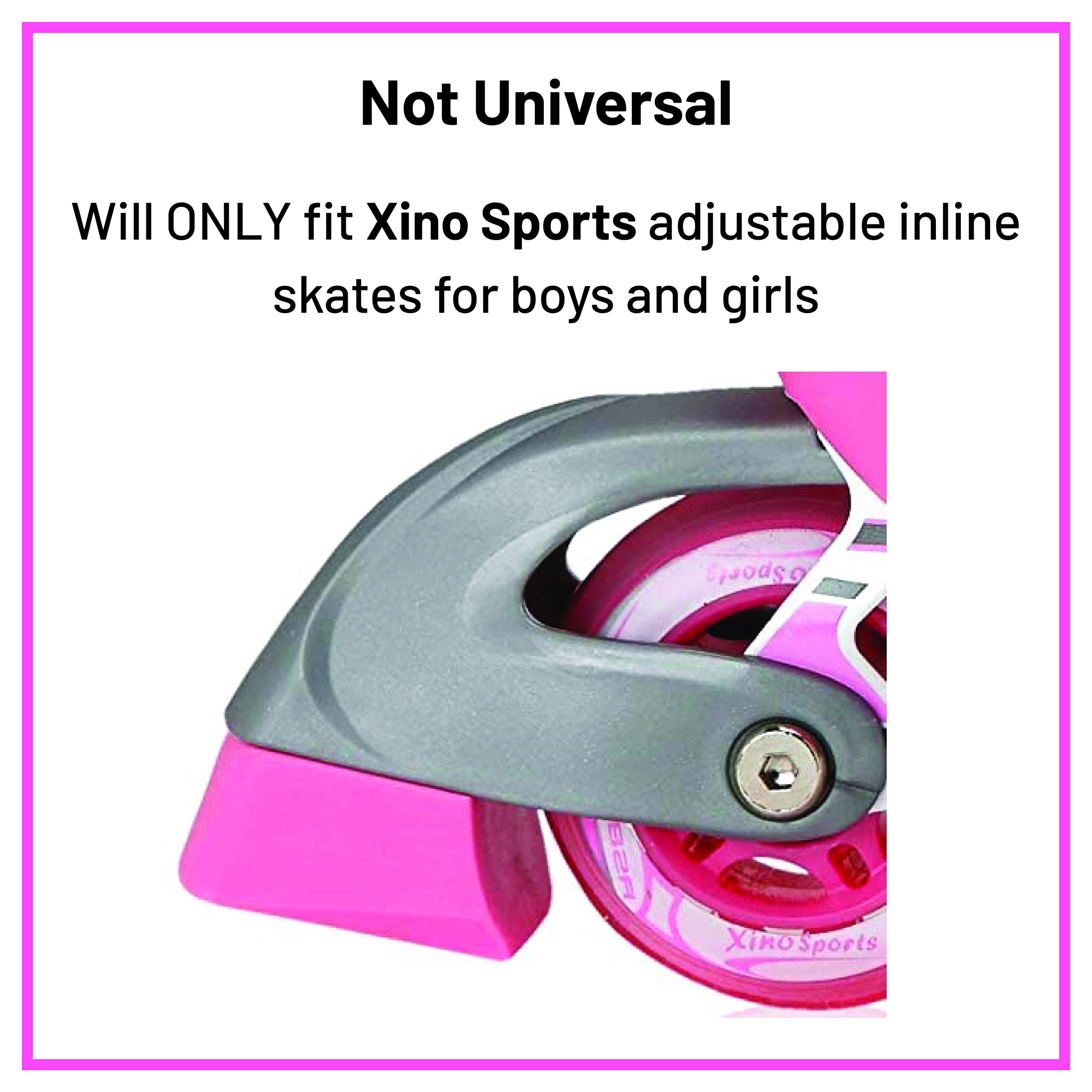 Xino Sports Replacement Brake, Whole Brake Assembly with TPR Rubber Pad, 1 Piece (Pink) - Xino Sports
