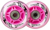 Xino Sports Inline Skates Replacement Wheels with LED Illuminating Lights, Bearings Included, Pack of 2 (Fuchsia) - Xino Sports