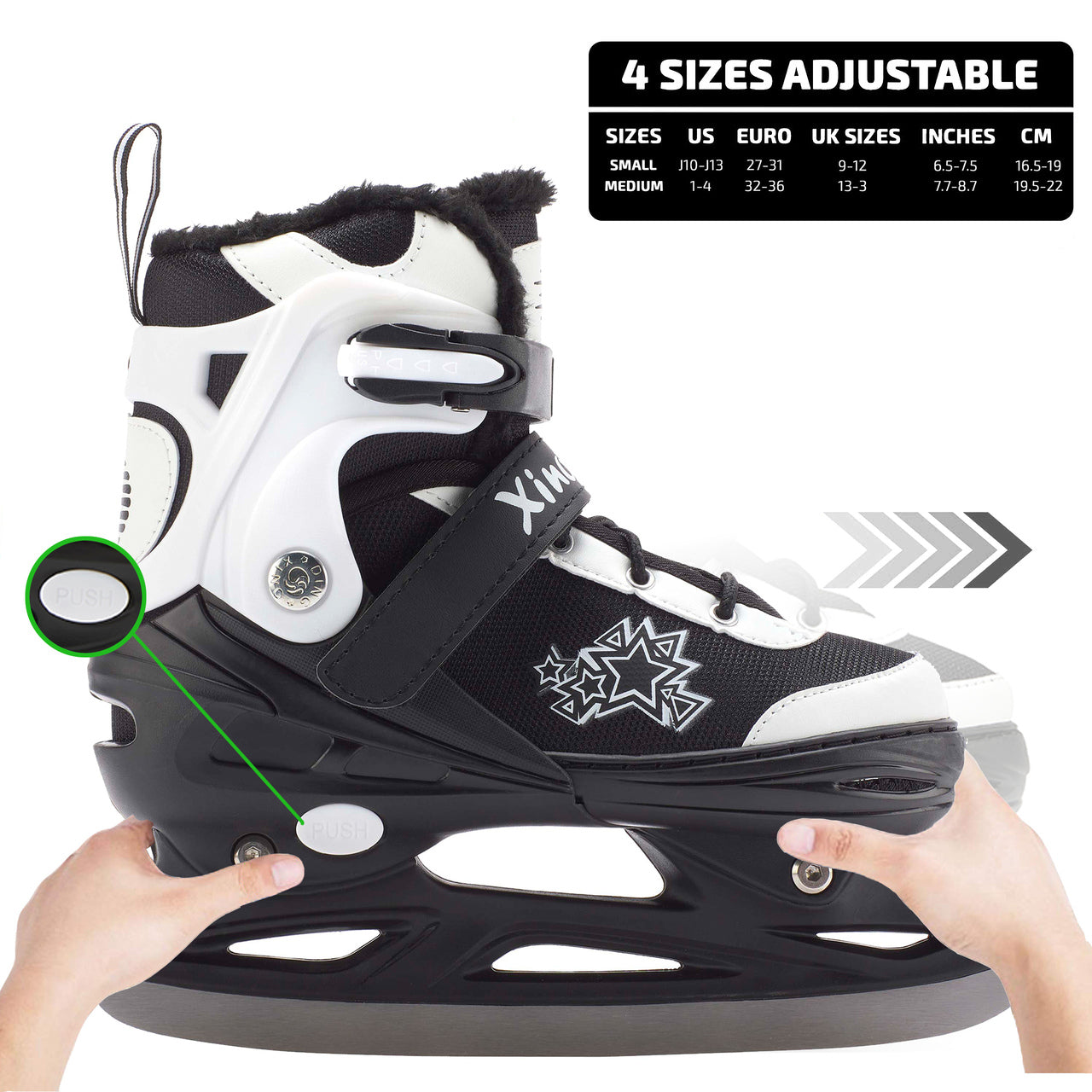 Ice Skates for Boys and Girls Adjustable Reinforced